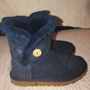 Navy Blue Bailey Button Uggs